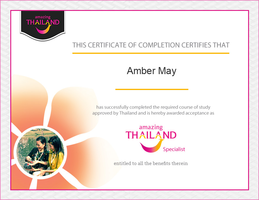 Thailand specialist certificate